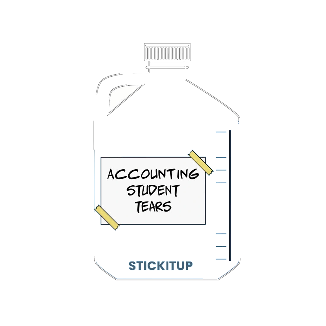Accounting Student Tears Sticker
